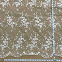Beaded Lace Fabric on Polyester Net Mesh