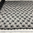 Beaded Lace Black Mesh Fabric