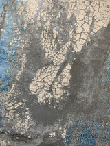 Maximus Collection Viscose Area Rug - Gray-Tone Blue/Platinum, 5' 3" X 7' 5" (1 Rug)
