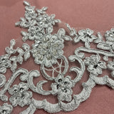 Beaded Corded Floral Lace Trimming