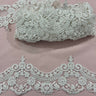 Beaded Corded Lace Trimming White