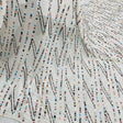 Sequined Chiffon Fabric White 48" Wide