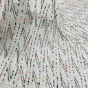 Sequined Chiffon Fabric White 48" Wide