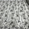 1 Yard Beaded Rhinestone 3D Floral Lace Fabric Embroidered 100 Percent Polyester Net Mesh 50 inch Width