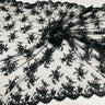 Corded Bridal Lace Fabric on Polyester Net Mesh