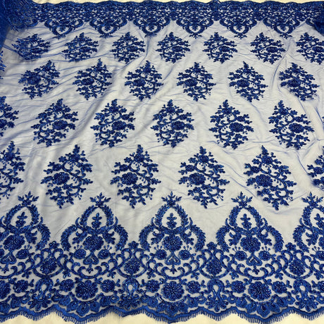 Beaded Corded Bridal Lace Mesh