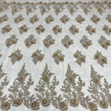 Embroidered 3D Floral Lace Black
