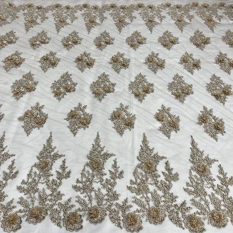Embroidered 3D Floral Lace Black