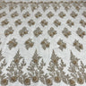 Embroidered 3D Floral Lace Black