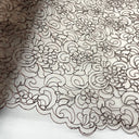 Embroidered Corded Lace Mesh Sky Blue