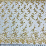 Beaded Corded Bridal Lace Fabric 51"
