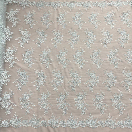 Corded Floral Lace Fabric 53" Wide