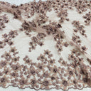 Beaded 3D Floral Lace Fabric 50" Wide