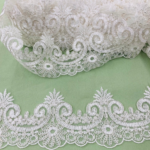Embroidered Corded Lace Trimming