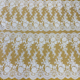 Beaded Corded Bridal Lace Fabric