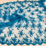 Corded Bridal Lace Fabric on Polyester Net Mesh