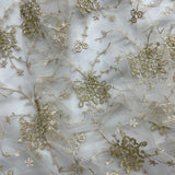 Corded Bridal Lace Fabric Ivory Mesh