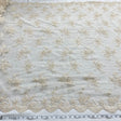 Beaded Corded Bridal Lace Fabric - Embroidered Polyester Net Mesh, Pearl Sequin Detail, 54" Width (1 Yard)