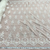 Beaded Corded Lace Fabric 53" Wide