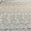 Beaded Corded Bridal Lace Mesh
