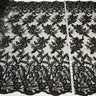 Beaded Corded Lace Fabric on Polyester Net Mesh