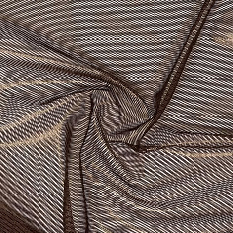 Ultrasheen Foiled Power Mesh Polyester Fabric - All-Over Foil, 4-Way Stretch, 56" Width (1 Yard)