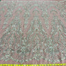 1 Yard Beaded Lace Fabric Embroidered on 100% Polyester Net Mesh