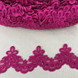 Beaded Lace Trimming on Polyester Organza