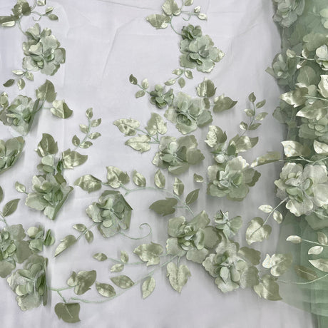 3D Floral Lace Fabric 60" Wide