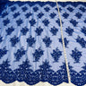 Beaded Corded Lace Fabric on Polyester Net Mesh