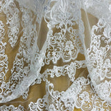 Polyester Corded Bridal Lace Fabric 53" Wide