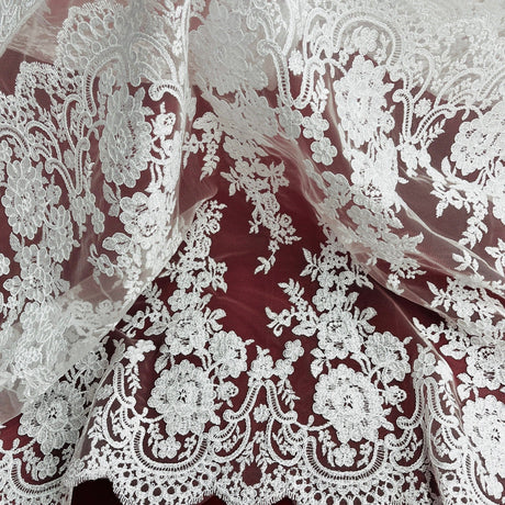 Corded Bridal Lace Fabric 50" Wide