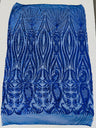Paisley Sequin Design 4 Way Stretch Mesh Fabric - Nude Paisley Embroidered Iridescent Sequins, 48-50" Width, 36" Length (1 Yard)