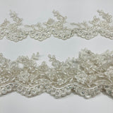 Beaded Corded Lace Trim 3.25"