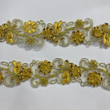 Beaded Corded Lace Trim