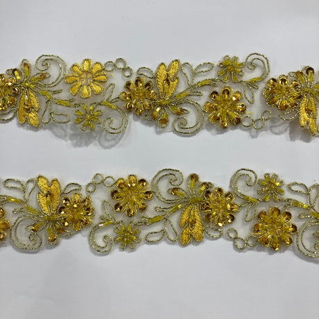 Beaded Corded Lace Trim