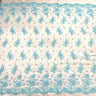 Embroidered Corded Bridal Lace Turquoise