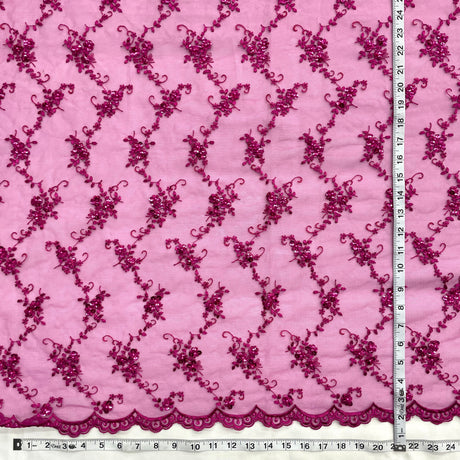 Beaded Embroidered Lace Mesh