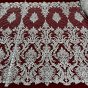 Corded Bridal Lace Fabric 52" Polyester Net Mesh