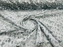 3D Butterfly Metallic Design Polyester Fabric - Metallic Butterfly Embroidery, Mesh Lace, 58" Width (1 Yard)
