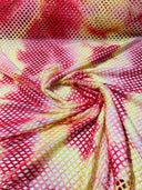 Fishnet Diamond Stretch Fishnet Fabric - 58" Width, 4-Way Stretch, Diamond Mesh, Multi Color (1 Yard)