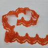 Beaded Corded Lace Trim on Polyester Net Mesh 3" Wide