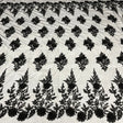Embroidered 3D Floral Lace Black