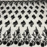 Embroidered 3D Floral Lace Black