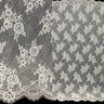 Embroidered Lace Fabric with Eyelash Scallop