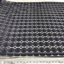 Floral Lace Embroidered 100 Percent Polyester Net Mesh Fabric - Navy Floral Pattern, 45" Width (1 Yard)
