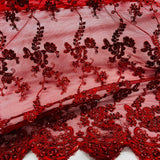 Beaded Corded Lace Mesh