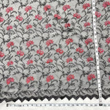 Embroidered Polyester Net Mesh Lace Fabric - Brown/Orange, 54" Width (1 Yard)