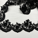 Corded Lace Trimming Embroidered Mesh