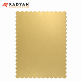 RADYAN 2mm Extra Thick Food Grade Cake Board Waterproof Scalloped Rectangle Cake Tray